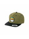 Meatfly Meatfly Kšiltovka Flanker Snapback Rot Mountain/Oliv/Schwarz