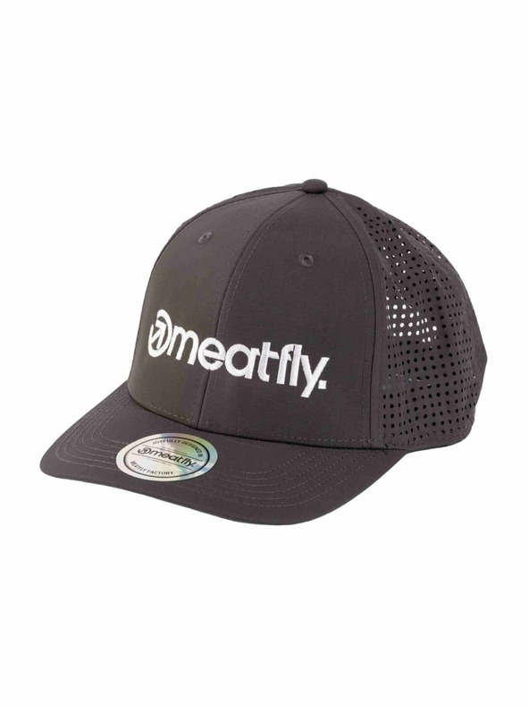 Meatfly Meatfly Kappe Nollie Perfor Cap Grau / Weiß Logo | Grau | Größe