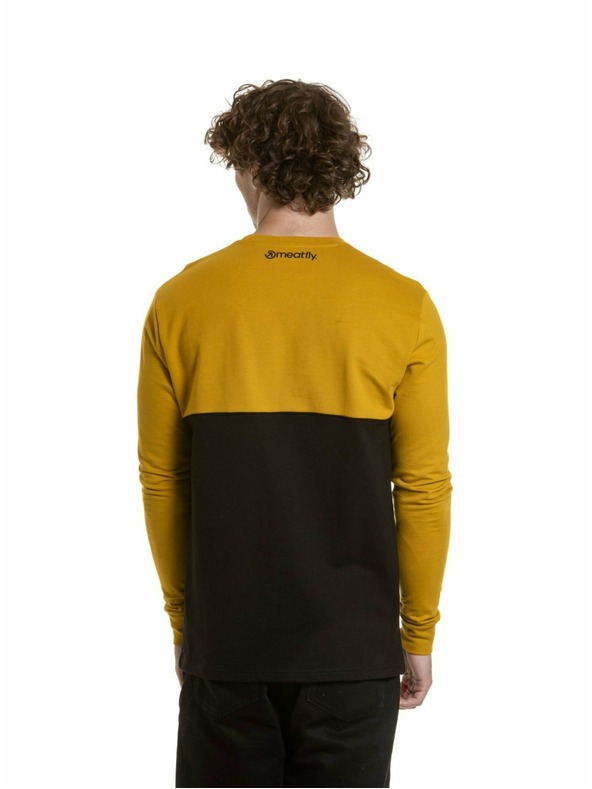 Meatfly Meatfly Herren-Langarmshirt Harvey Senf / Schwarz