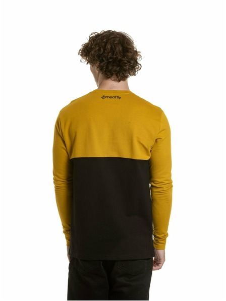 Meatfly Meatfly Herren-Langarmshirt Harvey Senf / Schwarz