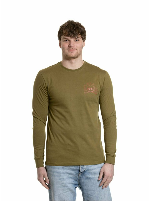 Meatfly Meatfly Herren-Langarmshirt Judgement 30 Khaki Grün
