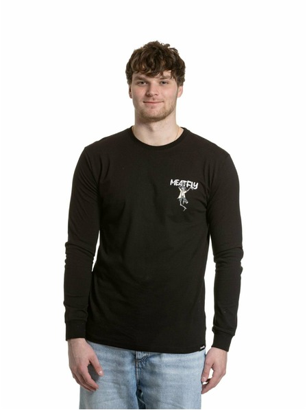 Meatfly Meatfly Herren-Langarmshirt Julien Schwarz Skeleton