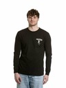 Meatfly Meatfly Herren-Langarmshirt Julien Schwarz Skeleton