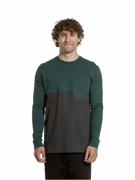 Meatfly Meatfly Herren-Langarmshirt Harvey Botanical / Charcoal Heather