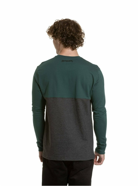 Meatfly Meatfly Herren-Langarmshirt Harvey Botanical / Charcoal Heather