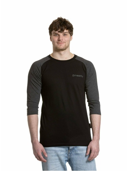 Meatfly Meatfly Herren-Langarmshirt Reagan Raglan Schwarz
