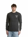 Meatfly Meatfly Herren-Langarmshirt Julien Charcoal Heather Skeleton | Grau