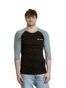 Meatfly Meatfly Herren-Langarmshirt Reagan Raglan Dusty Mint / Schwarz