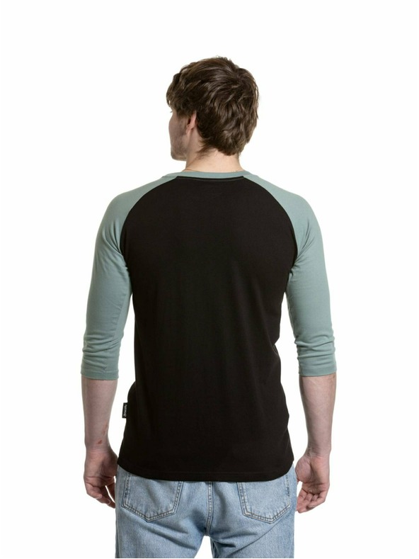 Meatfly Meatfly Herren-Langarmshirt Reagan Raglan Dusty Mint / Schwarz