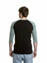 Meatfly Meatfly Herren-Langarmshirt Reagan Raglan Dusty Mint / Schwarz