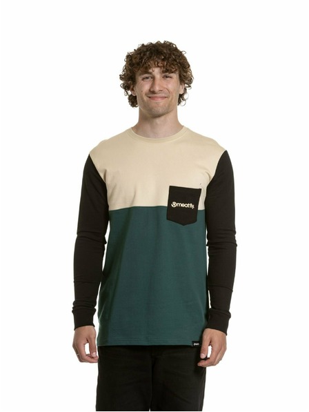 Meatfly Meatfly Herren-Langarmshirt Harvey Sand / Botanical