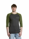 Meatfly Meatfly Herren-Langarmshirt Reagan Raglan Olive / Charcoal Heather | Grau