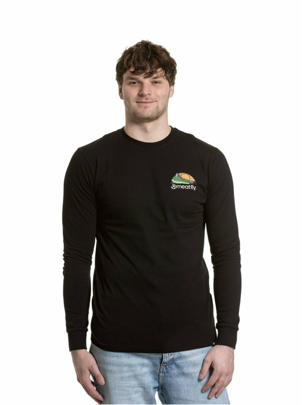Meatfly Meatfly Herren-Langarmshirt Julien Mountains Schwarz