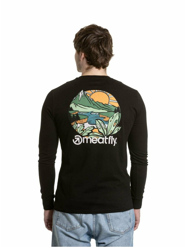 Meatfly Meatfly Herren-Langarmshirt Julien Mountains Schwarz