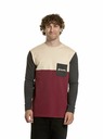 Meatfly Meatfly Herren-Langarmshirt Harvey Sand / Dark Wine