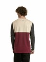 Meatfly Meatfly Herren-Langarmshirt Harvey Sand / Dark Wine