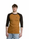Meatfly Meatfly Herren Langarm-T-Shirt Reagan Raglan Gold Braun / Schwarz