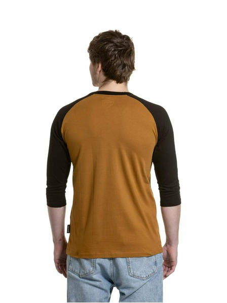 Meatfly Meatfly Herren Langarm-T-Shirt Reagan Raglan Gold Braun / Schwarz