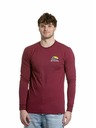 Meatfly Meatfly Herren Langarm-T-Shirt Julien Dunkelwein Berge | Rot