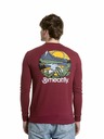 Meatfly Meatfly Herren Langarm-T-Shirt Julien Dunkelwein Berge | Rot