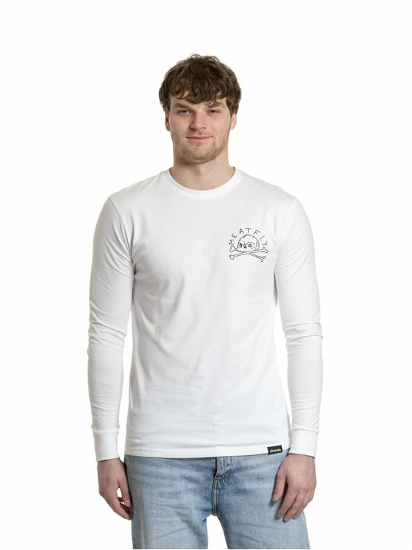 Meatfly Meatfly Herren Langarm-T-Shirt Judgement 30 Weiß