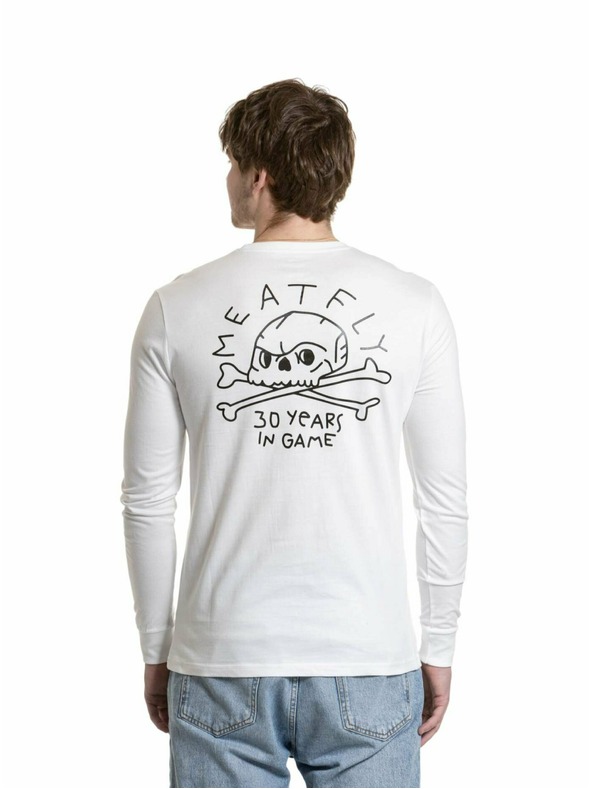 Meatfly Meatfly Herren Langarm-T-Shirt Judgement 30 Weiß