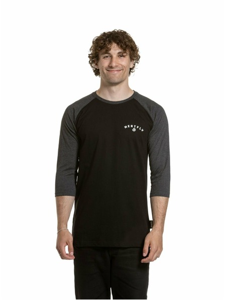 Meatfly Meatfly Herren Langarm-T-Shirt Kennedy Raglan Schwarz