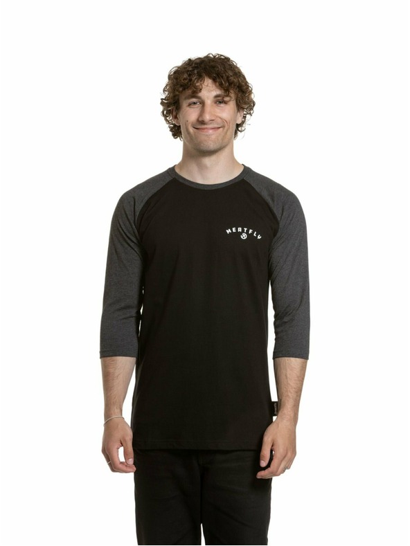 Meatfly Meatfly Herren Langarm-T-Shirt Kennedy Raglan Schwarz
