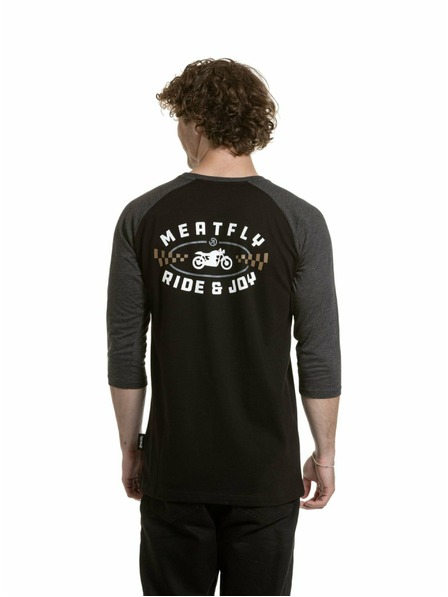 Meatfly Meatfly Herren Langarm-T-Shirt Kennedy Raglan Schwarz