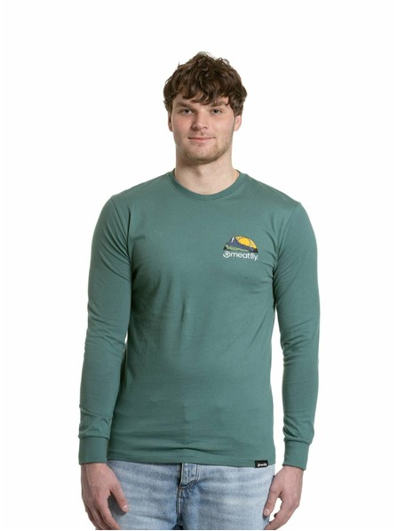 Meatfly Meatfly Herren Langarm-T-Shirt Julien Blaugrün Berge