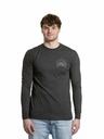 Meatfly Meatfly Herren Langarm-T-Shirt Judgement 30 Holzkohle Meliert | Grau