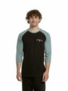 Meatfly Meatfly Herren Langarm-T-Shirt Kennedy Raglan Pastellmint / Schwarz