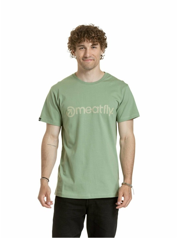 Meatfly Meatfly Herren T-Shirt Gestreiftes Logo Basil