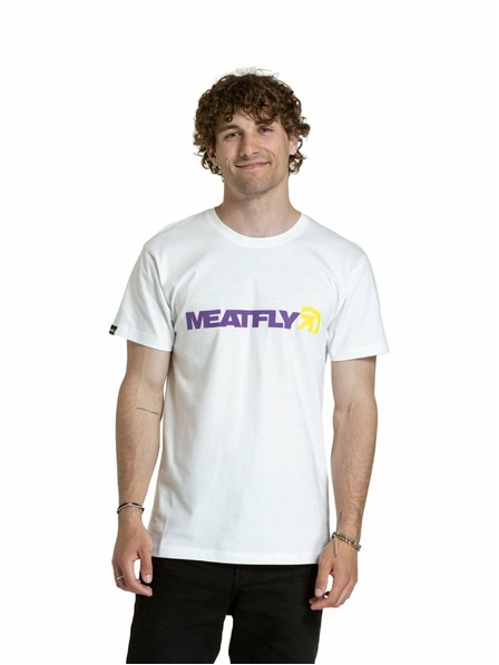 Meatfly Meatfly Herren T-Shirt Logex Flieder / Weiß