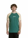 Meatfly Meatfly Herren T-Shirt Ozzy Raglan Waldgrün / Sand