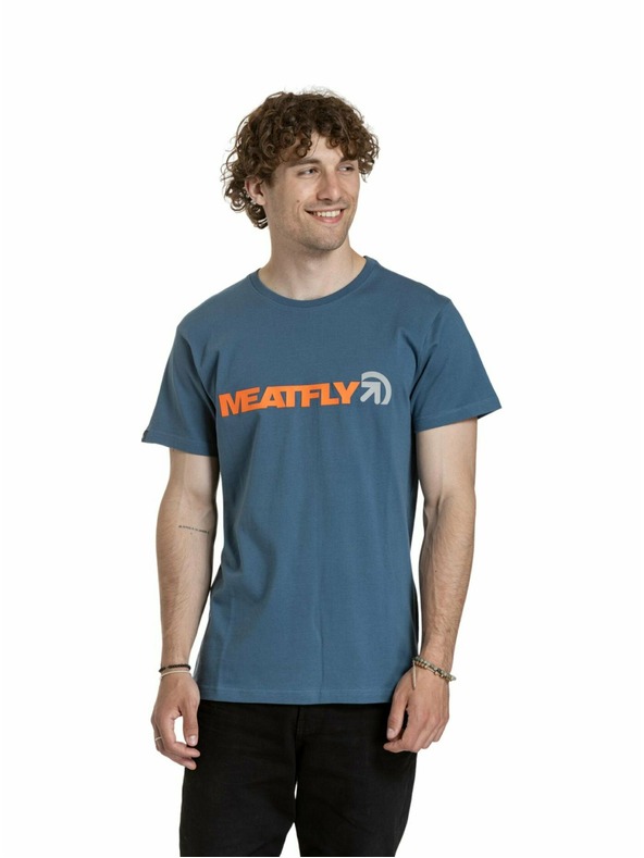 Meatfly Meatfly Herren T-Shirt Logex Dunkelschiefer | Grau