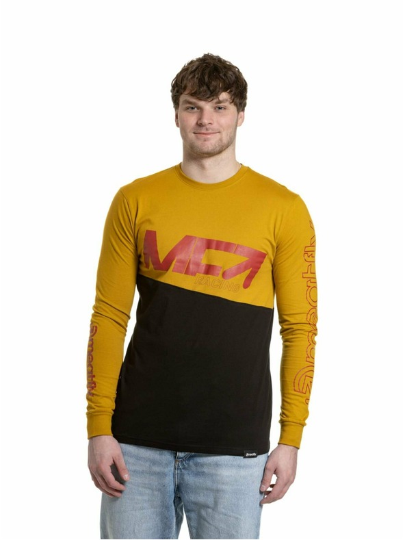 Meatfly Meatfly Herren Langarm-T-Shirt Judgement Racing Senf