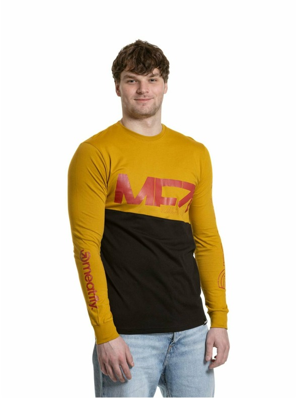 Meatfly Meatfly Herren Langarm-T-Shirt Judgement Racing Senf