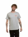 Meatfly Meatfly Herren T-Shirt Yvans Rundes Globus Patch Grau