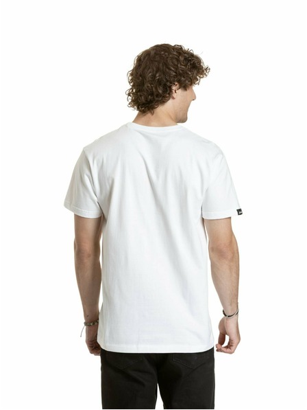 Meatfly Meatfly Herren T-Shirt Gestreiftes Logo Weiß | Weiß