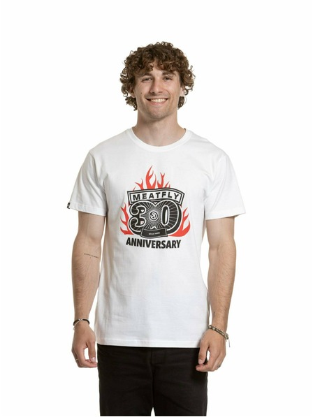 Meatfly Meatfly Herren T-Shirt Flame Weiß