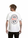 Meatfly Meatfly Herren T-Shirt Yvans Rundes Globus Patch Weiß