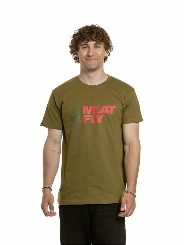 Meatfly Meatfly Herren T-Shirt Revital Khaki Grün