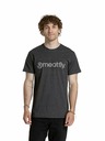 Meatfly Meatfly Herren T-Shirt Gestreiftes Logo Mystisches Grau | Grau