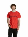 Meatfly Meatfly Herren T-Shirt Gestreiftes Logo Hellrot | Rot