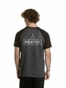 Meatfly Meatfly Herren T-Shirt Ozzy Raglan Charcoal Heather / Schwarz