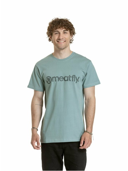 Meatfly Meatfly Herren Shirt Gestreiftes Logo Pastellmint