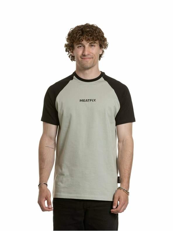 Meatfly Meatfly Herren Shirt Ozzy Raglan Moosgrün / Schwarz
