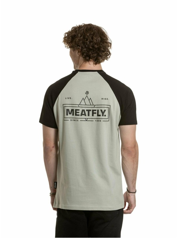 Meatfly Meatfly Herren Shirt Ozzy Raglan Moosgrün / Schwarz