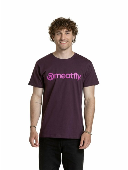 Meatfly Meatfly Herren Shirt MF Logo Schwarzbeere